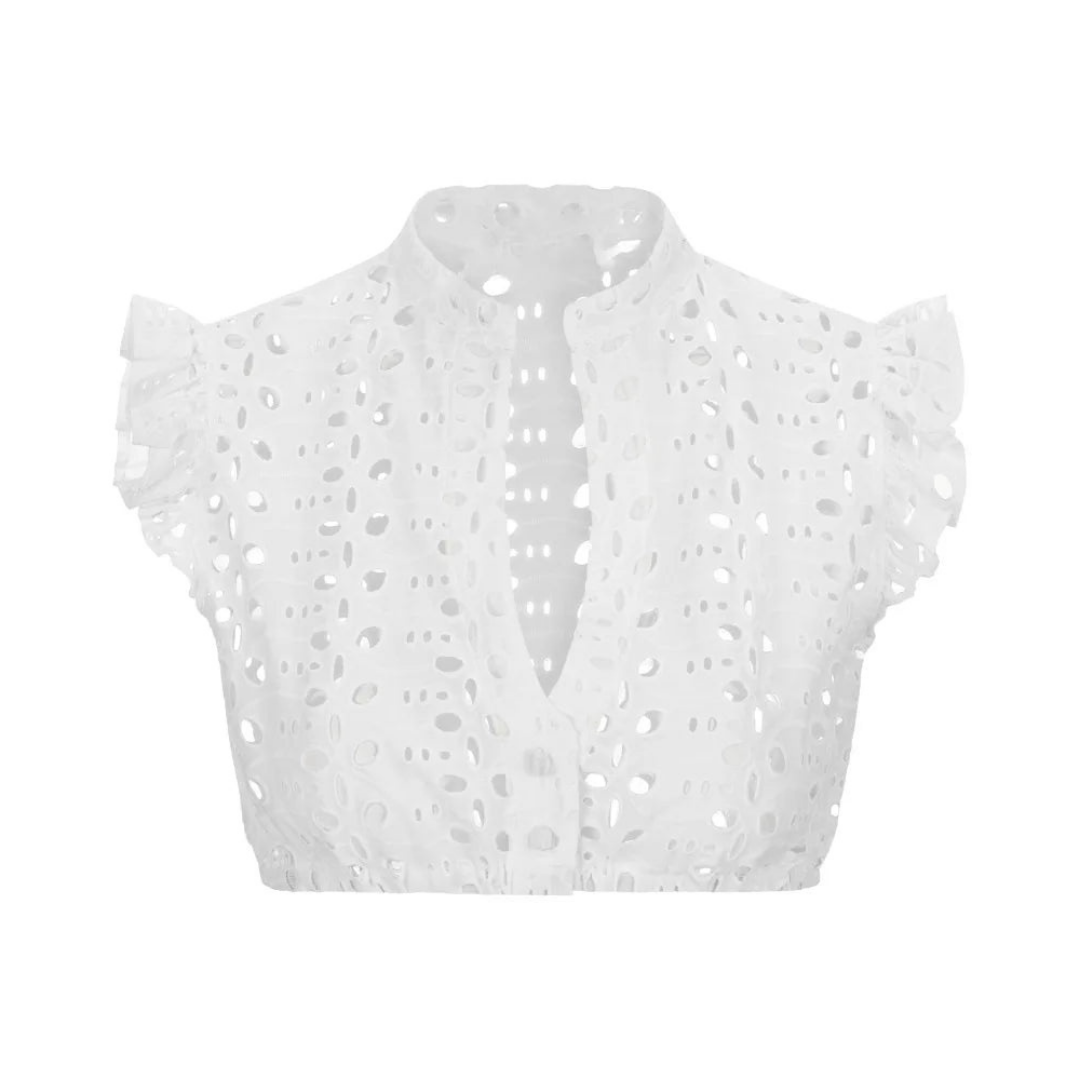 Levoire | Blouse Dirndl À Manches Courtes Pour Femmes Huippu Blanc