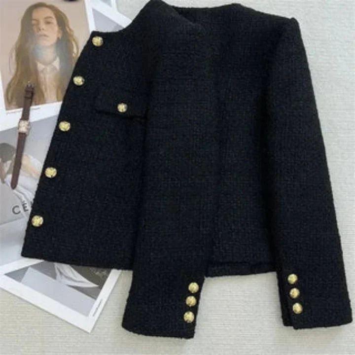 Levoire | Veste noire courte à manches longues