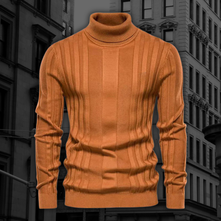 Levoire | Pull À Col Roulé Premium Luxe Pour Hommes Braun
