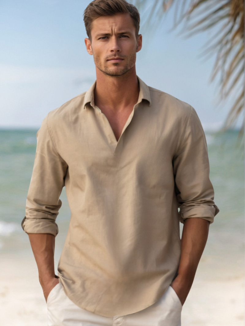 Levoire | Chemise en lin élégante pour hommes en été