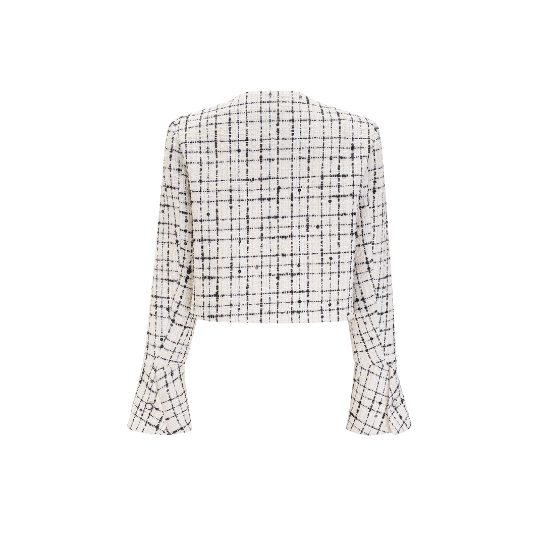Levoire | Veste Découpée Imprimée À Carreaux