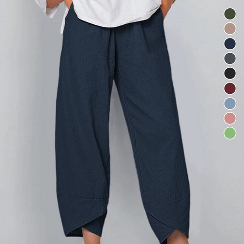 Levoire | Pantalon femme en coton léger et lin, confort d'été pour femmes