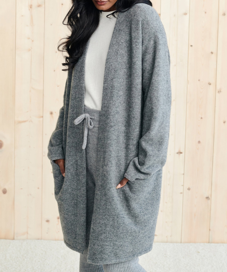 Levoire | Chauffe Pull Femmes Long Gris