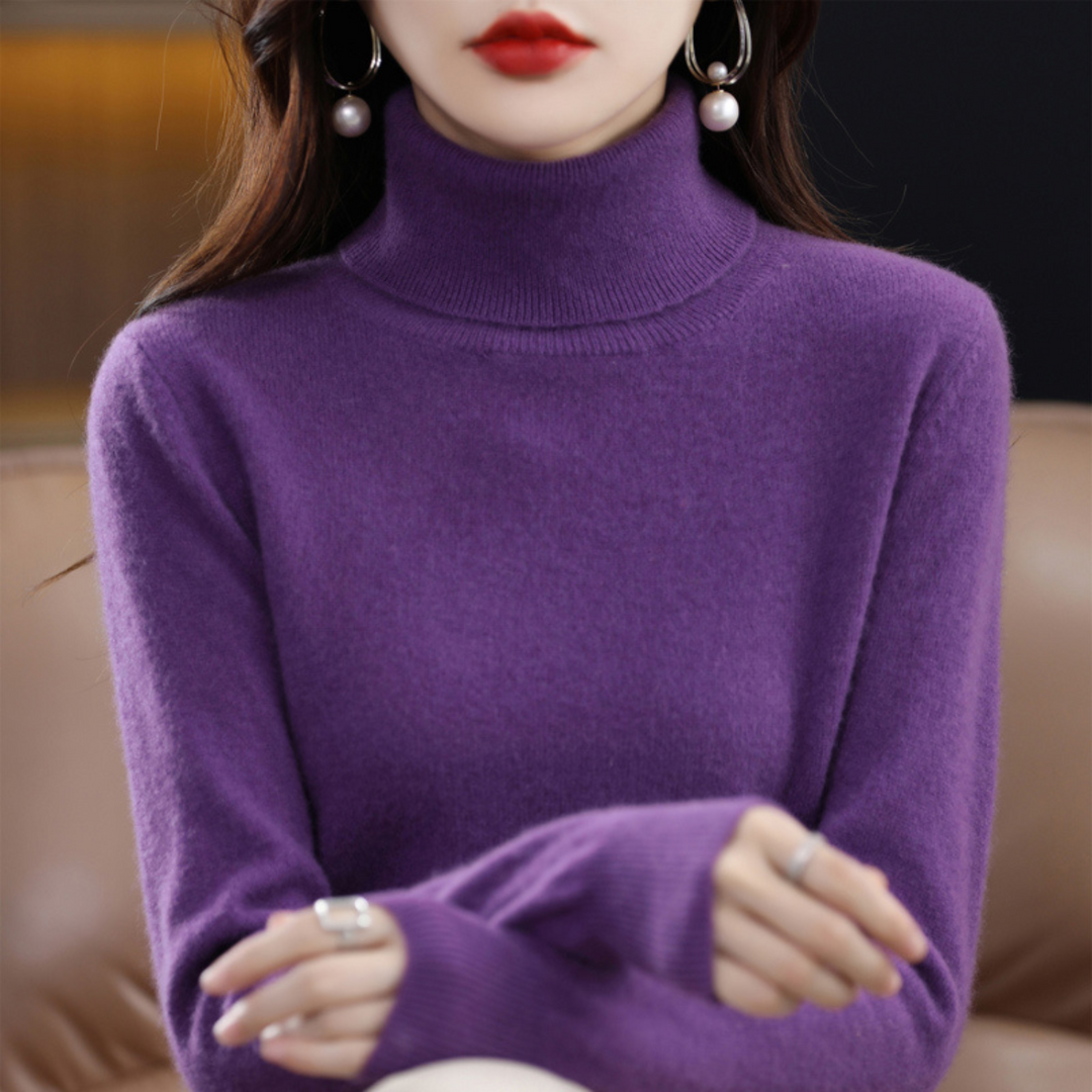Levoire | Pull Col Roulé Avec Sensation Cachemire Lila