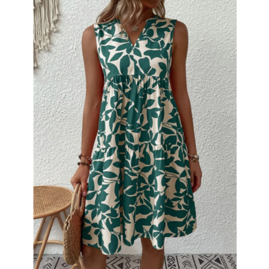 Levoire | Robe d'été mini avec décolleté en V pour femmes Vert