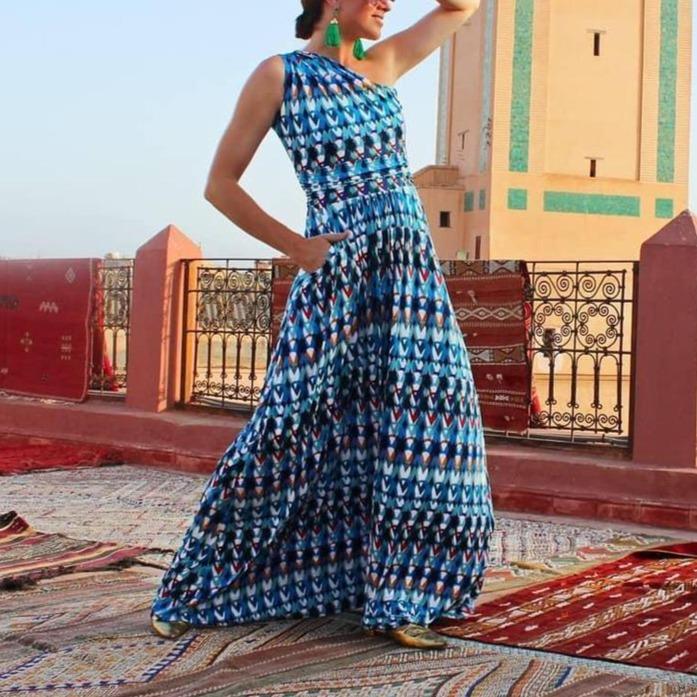 Levoire | Robe D'Été Élégante Robe Maxi Imprimée