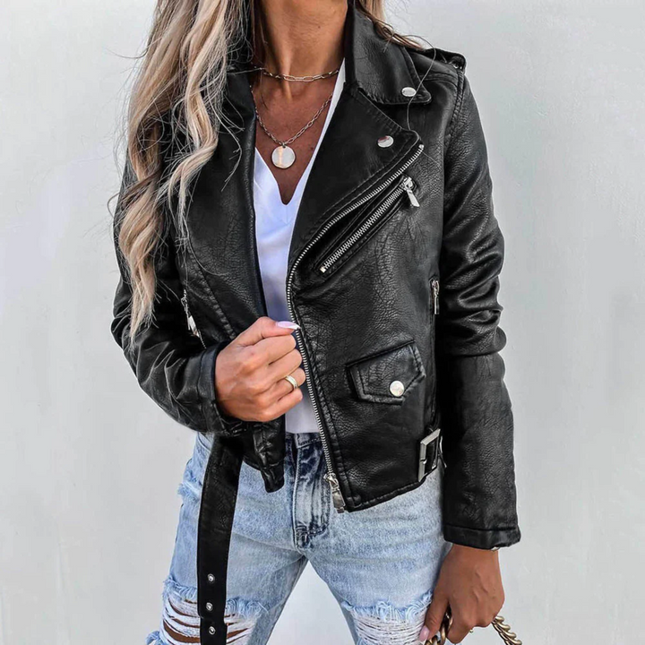 Levoire | Veste En Cuir De Motard Pour Femme Noir
