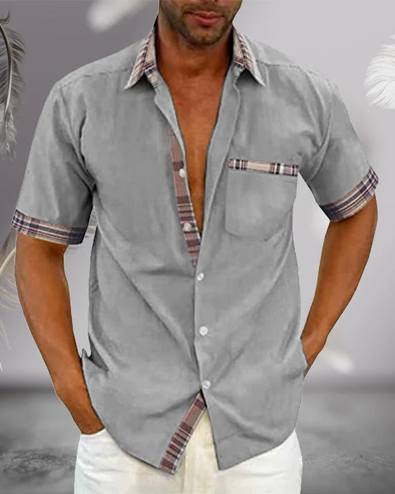 Levoire | Chemise Casual Ademend Elegant Homme Gris
