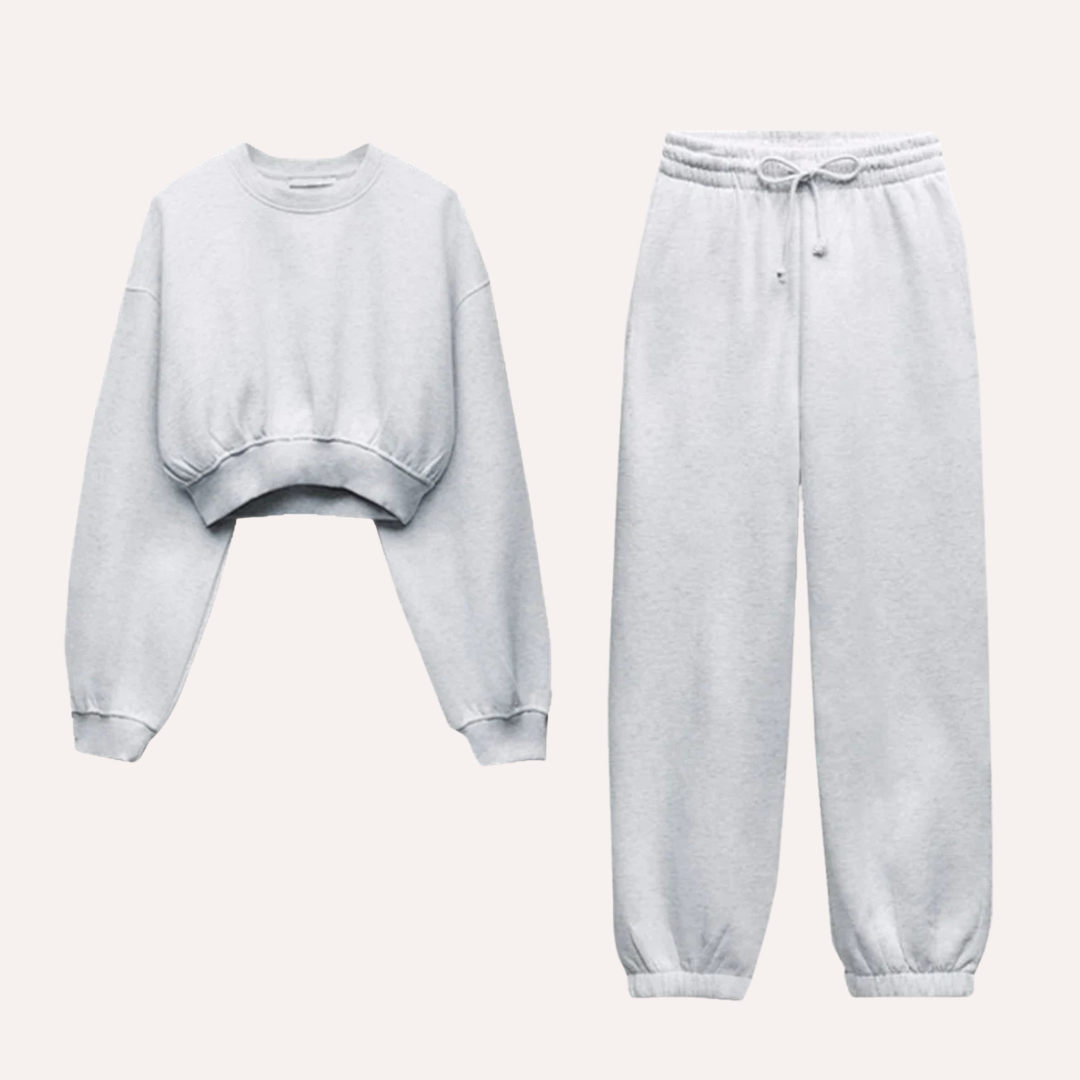 Levoire | Deux Pices Crop Top Ensemble Gris