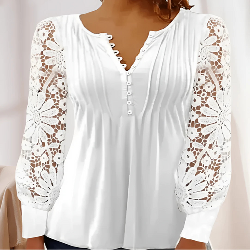 Levoire | Blouse d'été avec décolleté en V à manches longues