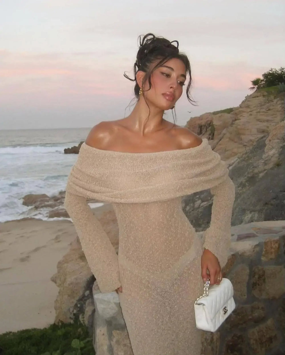 Levoire | Robe Maxi À Épaules Dénudées