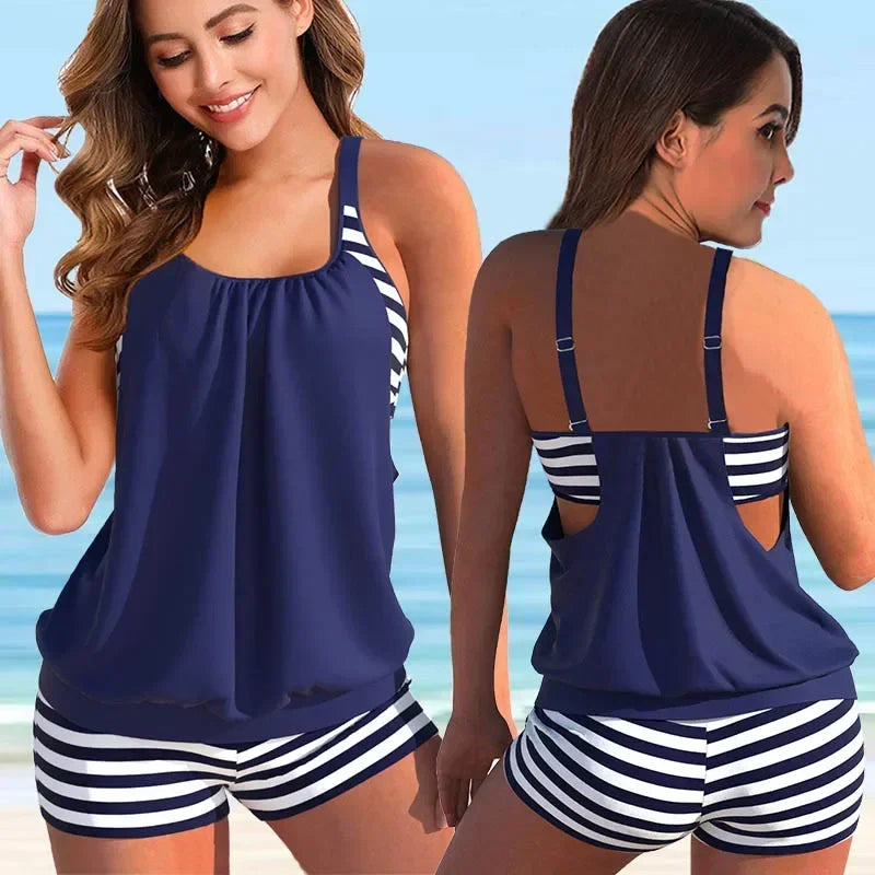 Levoire | Élégant ensemble de tankini pour femmes Bleu marine