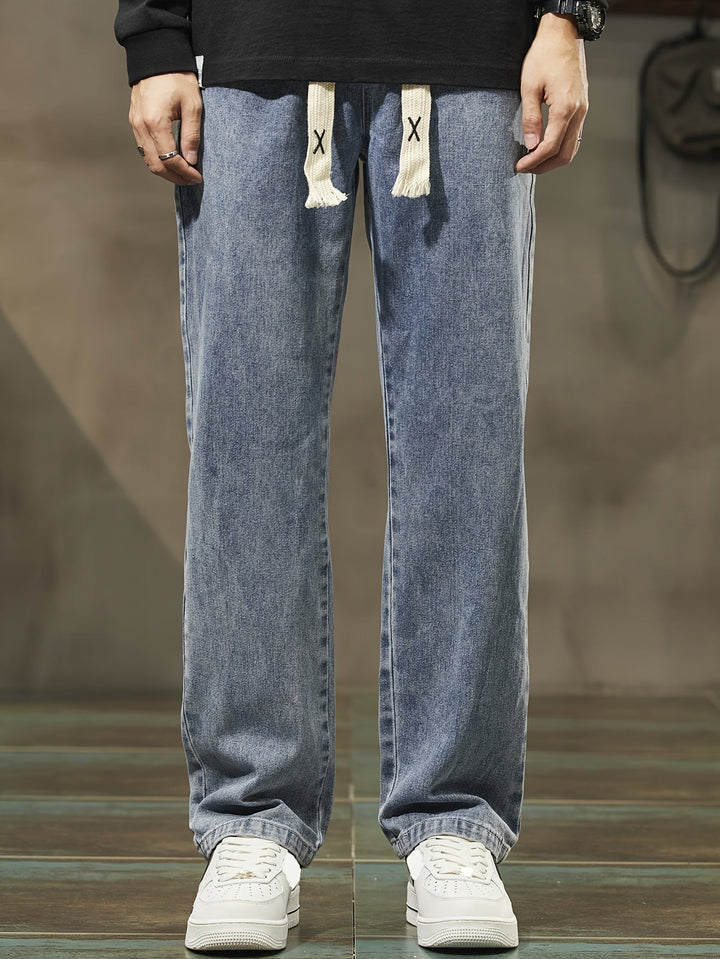 Levoire | Printemps/Automne, Pantalons Droits En Jean Décontractés Pour Hommes