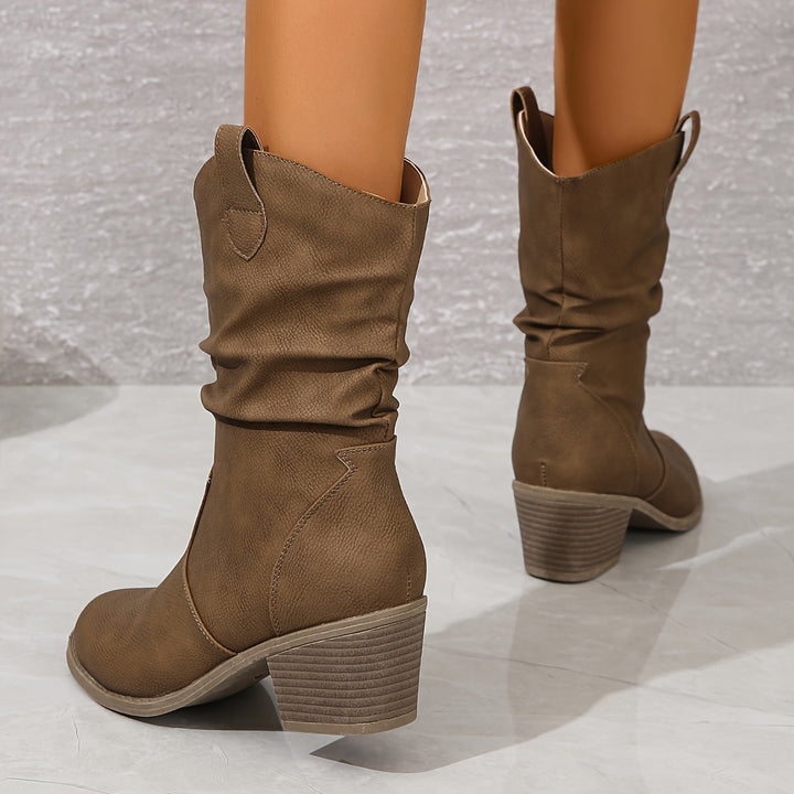 Levoire | Bottes Slouch À Talon Épais Pour Femmes