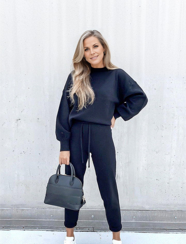 Levoire | Jumpsuit Tyylikäs Kotipuku Naisille Musta