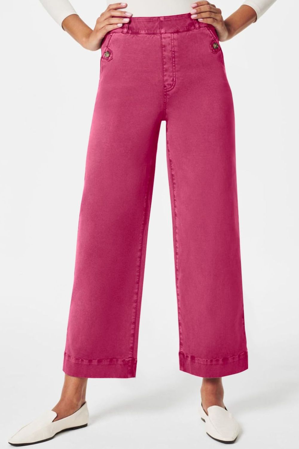 Levoire | Jean Taille Haute Avec Poches Classiques, Élégant Et Polyvalent Rose fuchsia