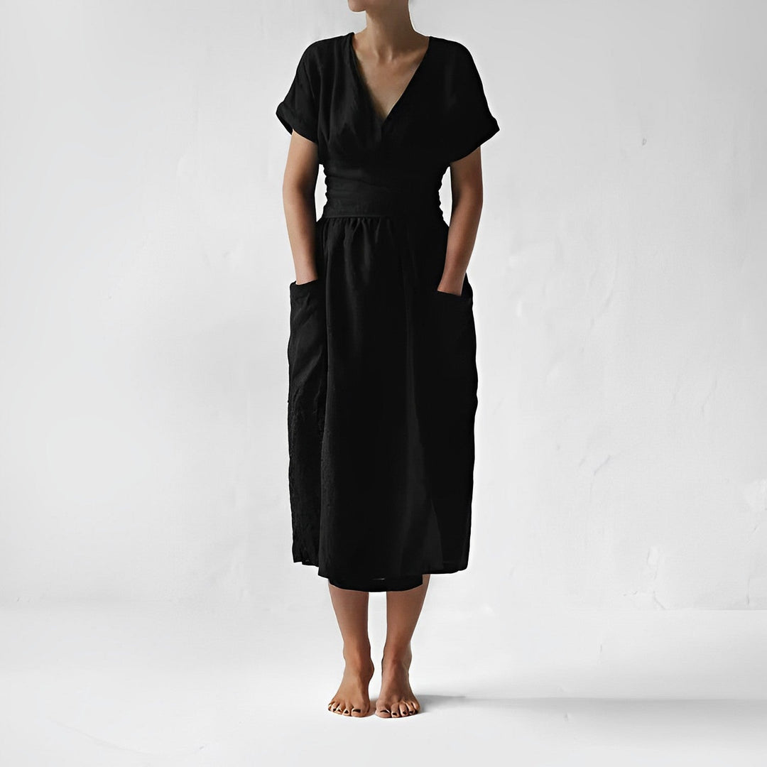 Levoire | Robe En Lin Délicieuse Noir