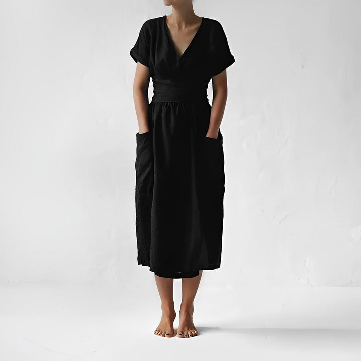 Levoire | Robe En Lin Délicieuse Noir