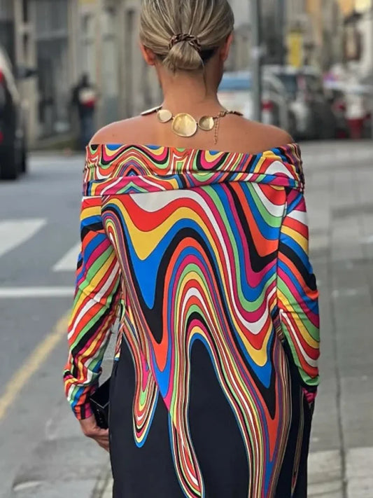 Levoire | Robe élégante à imprimé coloré