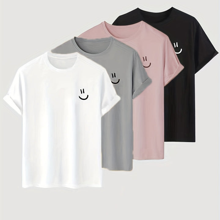 Levoire | Taille 4 T-Shirts Avec Impression Visages Rieurs