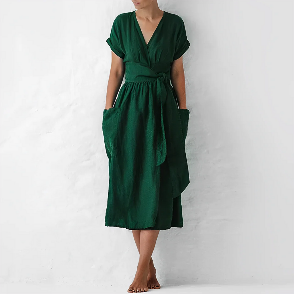 Levoire | Robe Midi Légère Avec Option De Couleur Vert