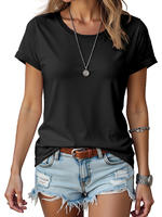 Levoire | T-shirt relaxant pour femmes en 100% coton avec impression bicolore