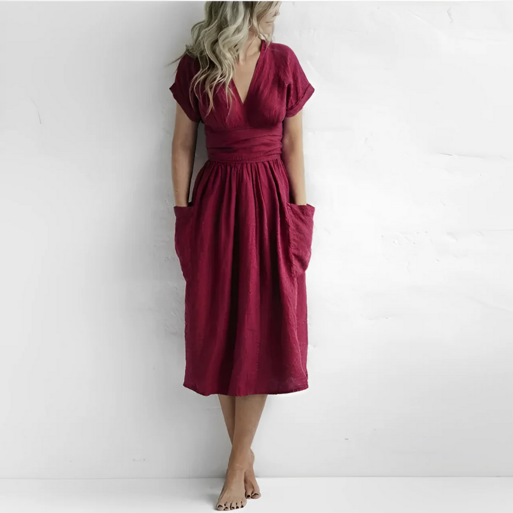 Levoire | Robe Midi Légère Avec Option De Couleur Rot