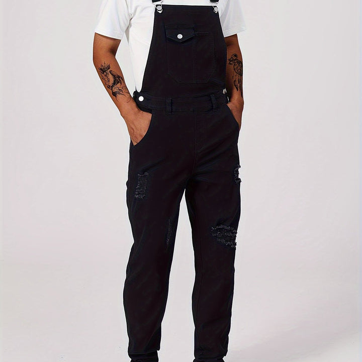 Levoire | Monocolore Denim Lavable Salopette Avec Poches
