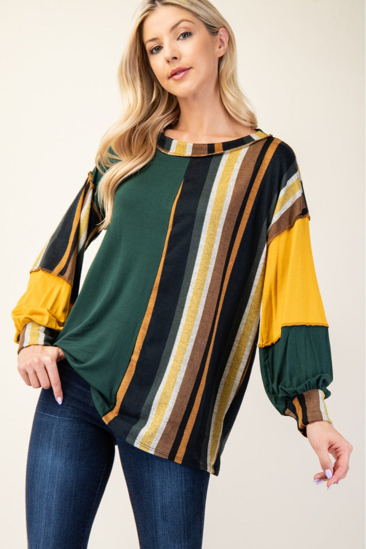 Levoire | Celeste Koot Rayé Bloc de Couleur Coutures Visibles T-shirt