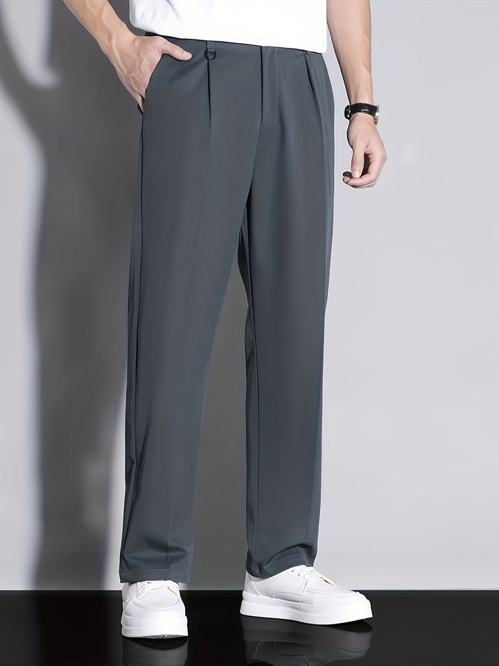 Levoire | Pantalons Pour Hommes Unicolores En Polyester, Tissu Non Extensible Leigraun