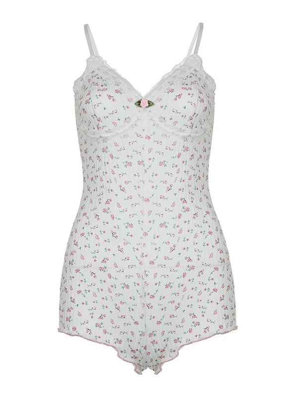 Levoire | Profond V-Cou Pyjama Combinaison Mince