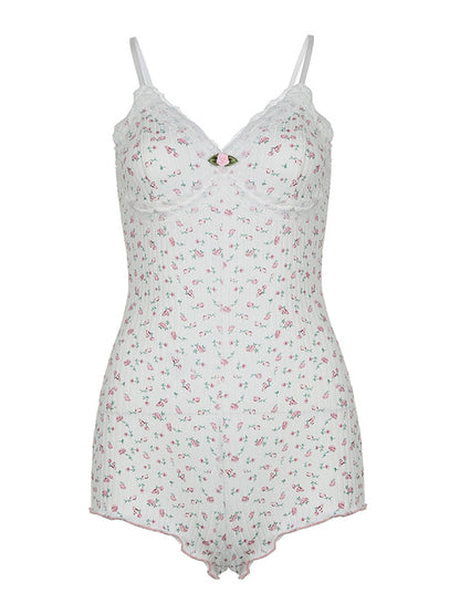 Levoire | Profond V-Cou Pyjama Combinaison Mince