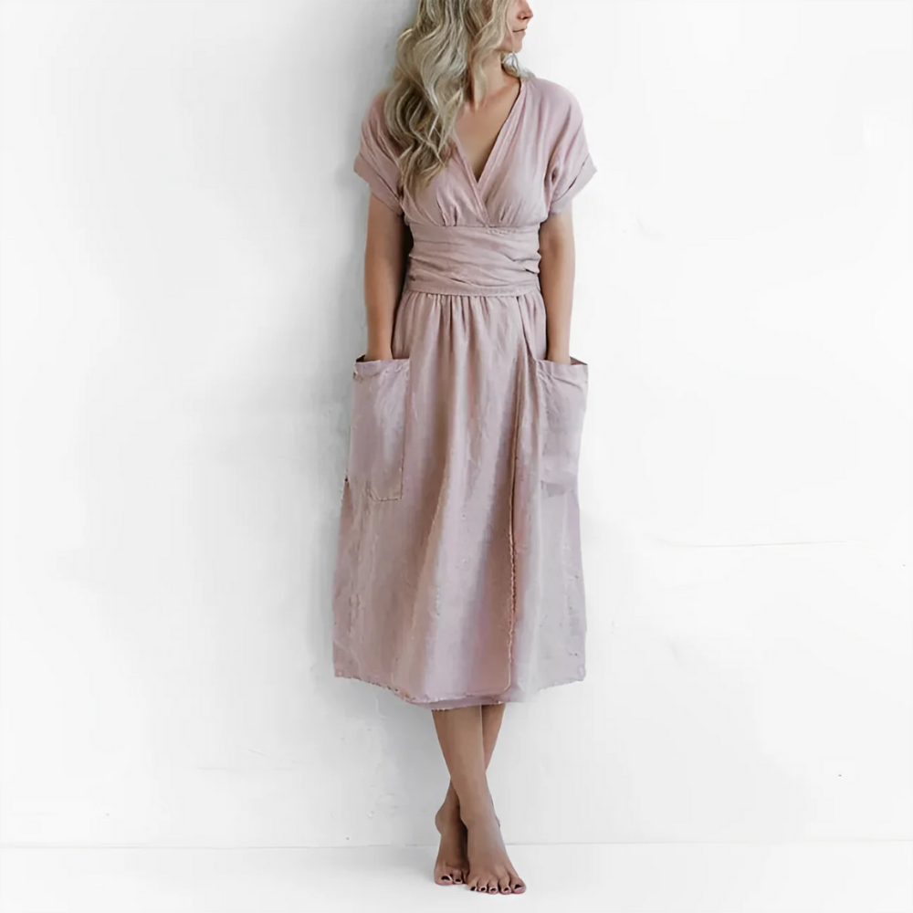 Levoire | Robe Midi Légère Avec Option De Couleur Rose pâle