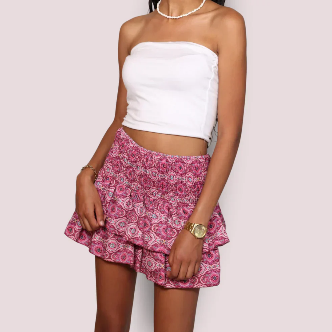 Levoire | Mini jupe d'été pour femmes Rose