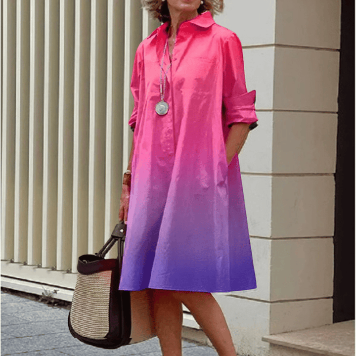 Levoire | Robe Longue Fluide Élégante Schattenrose Lila