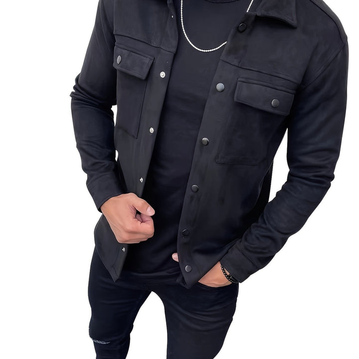 Levoire | Veste En Cuir Pu Pour Hommes Unie Noir