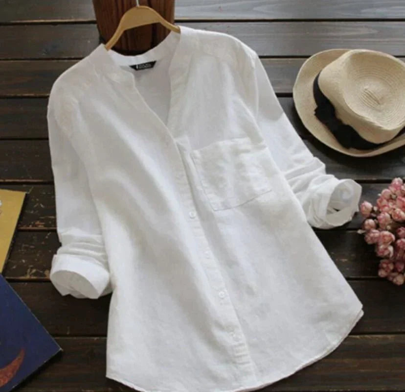 Levoire | Blouse Élégante Classique Pour Le Printemps Blanc