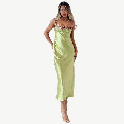 Levoire | Robe maxi satin florale