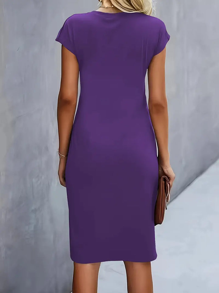 Levoire | Robe Unie Avec Encolure Ronde Et Encolure Ronde