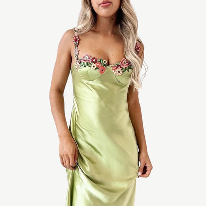 Levoire | Robe maxi satin florale