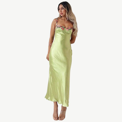 Levoire | Robe maxi satin florale