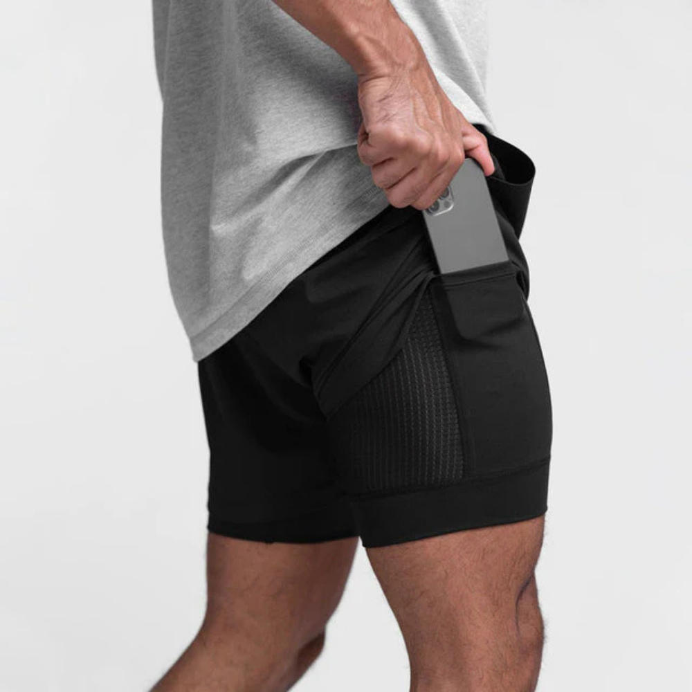 Levoire | Performance Shorts Avec Poche Latérale Pratique Noir