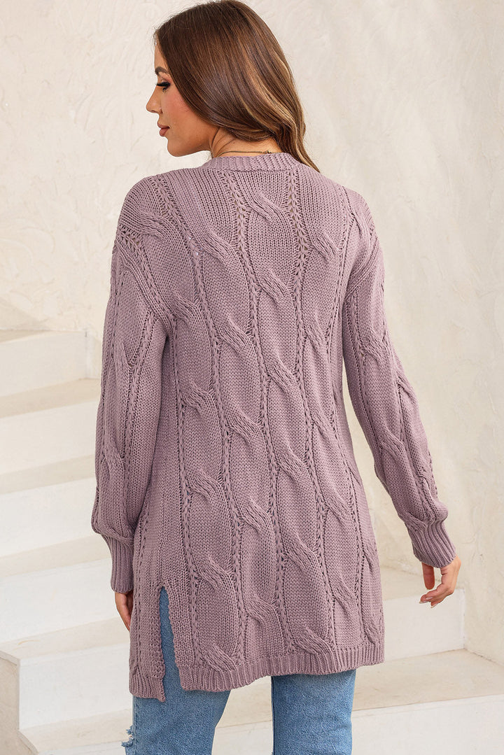 Levoire | Tricot Câble Taille Surdimensionnée Écharpe Fendue Pour Un Superposé Confortable