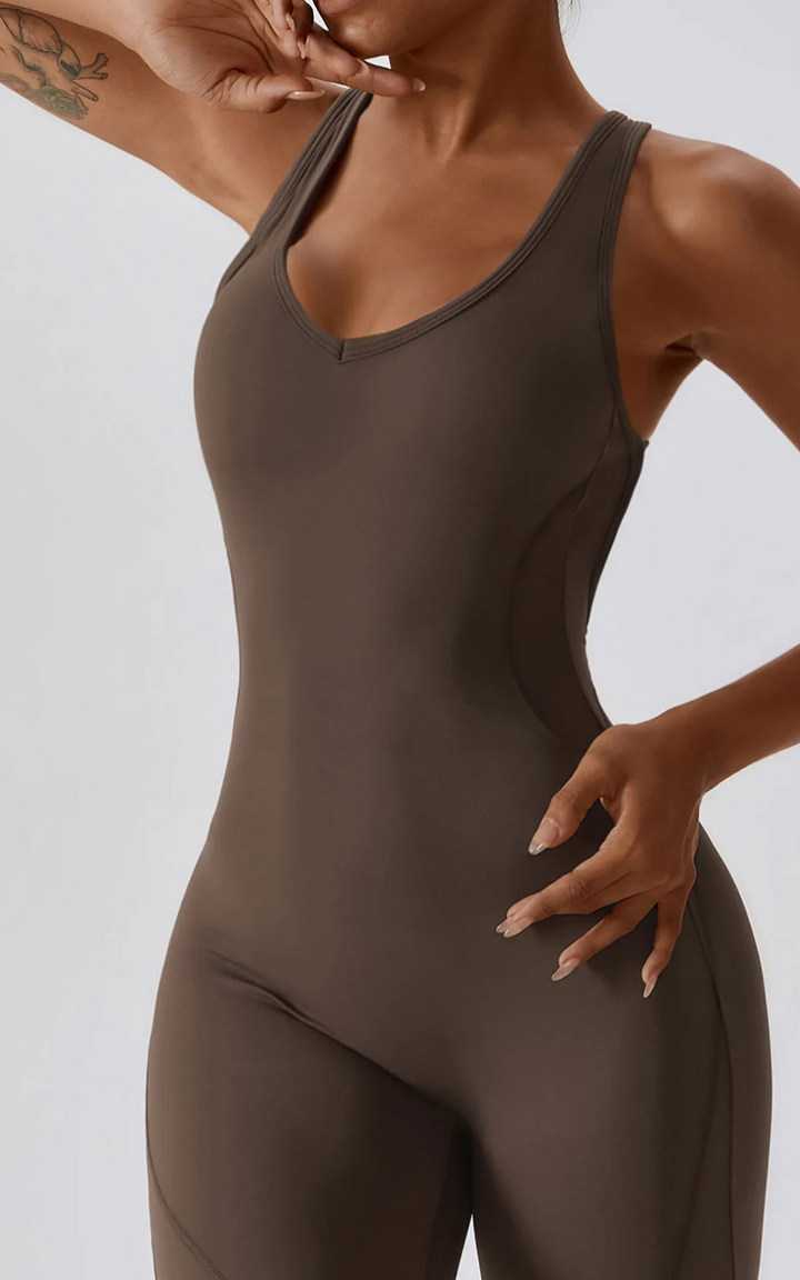 Levoire | Pantalon Dos Nu Élégance Et Attraction Féminine Braun