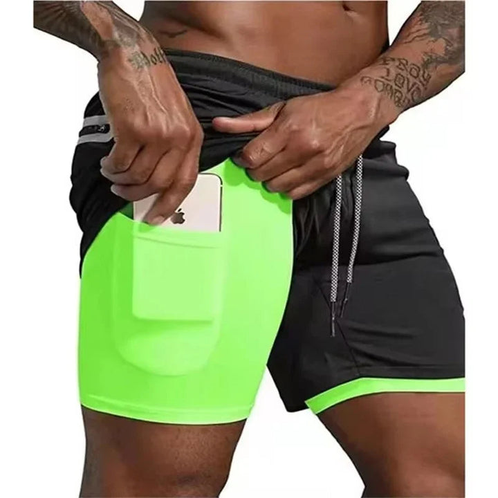 Levoire | 2 en 1 Shorts de sport pour hommes Noir