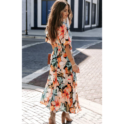 Levoire | Robe portefeuille d'été avec fente pour femmes