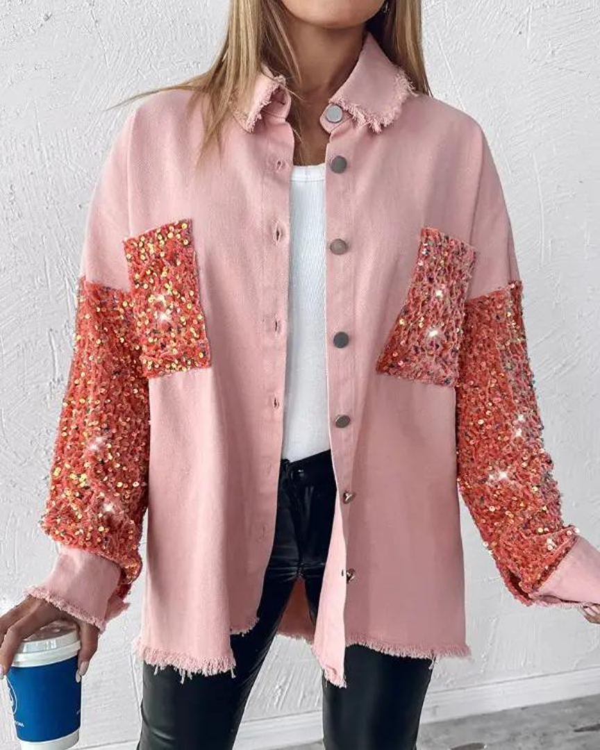 Levoire | Veste Avec Détail Pailleté Rosa clair