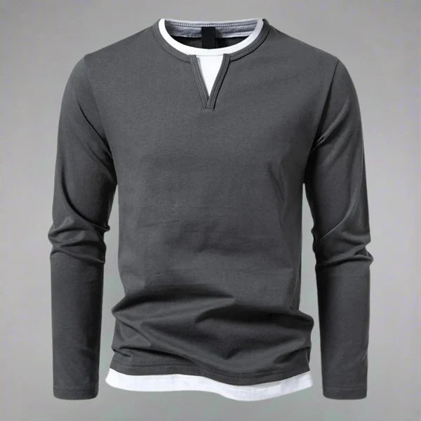 Levoire | Rento Longue manches V tête de mort Tricot Gris
