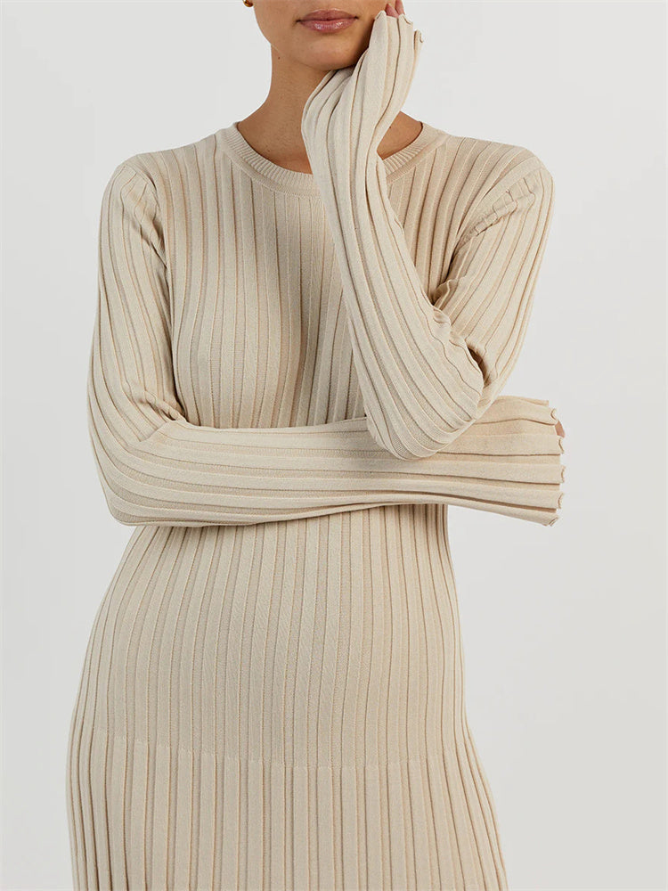 Levoire | Robe Maxi Côtelée Avec Coupe Ajustée