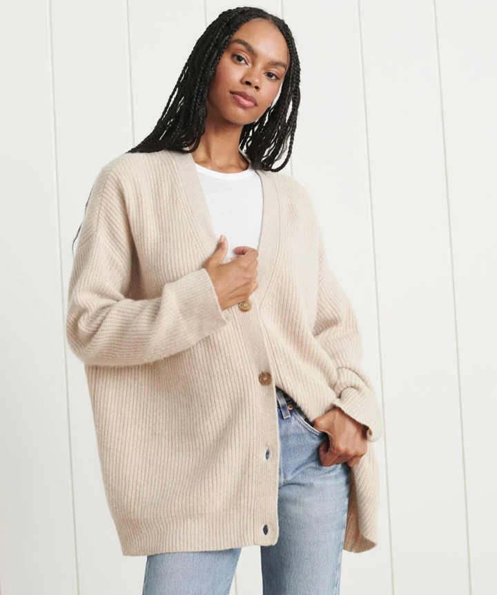 Levoire | En V Collant Cardigan FR Femmes Beige